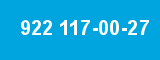 922 117-00-27 922 117-00-27